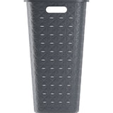 Corbeille a Linge - CURVER - Softex - 56L - 70% recyclé - 59 x 43 x 34 cm - Gris