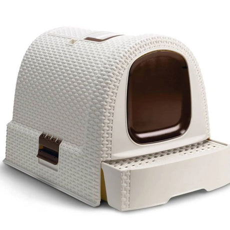 Curver Bac a litiere pour chats 51x38,5x39,5 cm Blanc