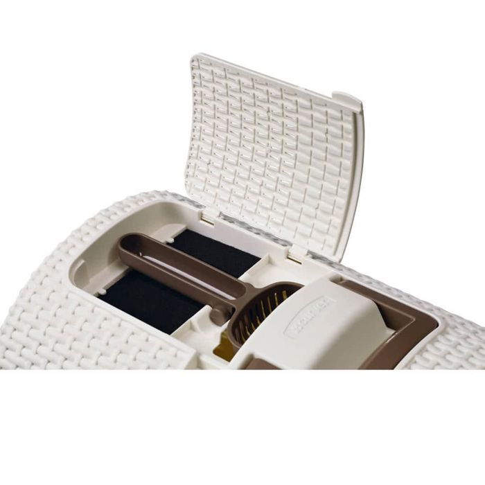 Curver Bac a litiere pour chats 51x38,5x39,5 cm Blanc