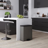 Poubelle a Pédale Rectangle - DECO BIN - 65 L - Anthracite - Curver