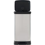 Poubelle a Pédale - 50 L - Aspect Métal - Curver