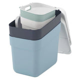 Lot de 4 Poubelles - CURVER READY TO COLLECT - 5L + 10L + 2 x 20L - Blanc, Vert, Bleu, Gris