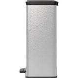 Poubelle a Pédale Rectangle - DECO BIN - 65 L - Gris Métallisé - Curver