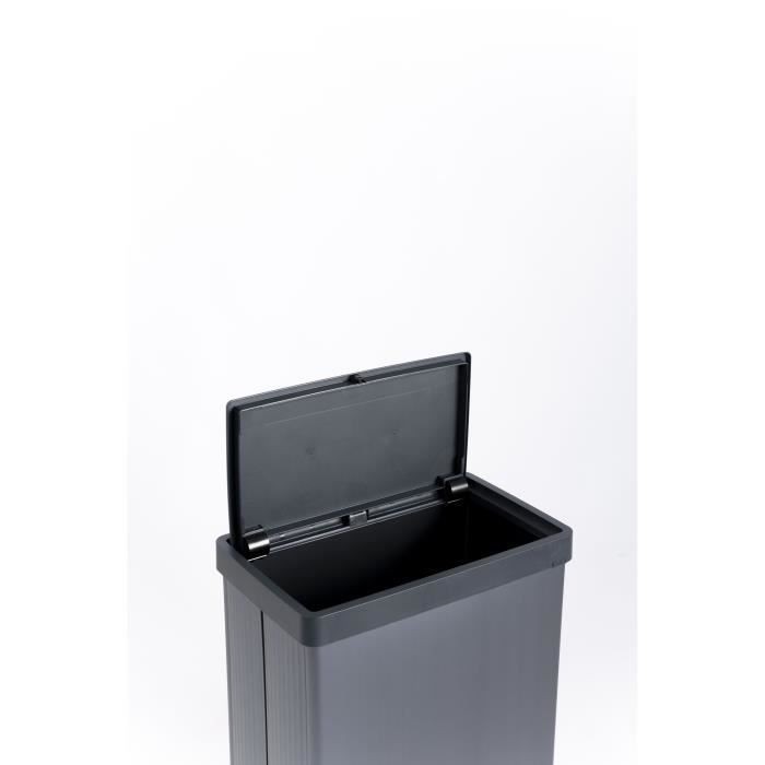 Poubelle sur pieds - VERTO - CURVER - Ouverture touch - 54 L - Bleu perle