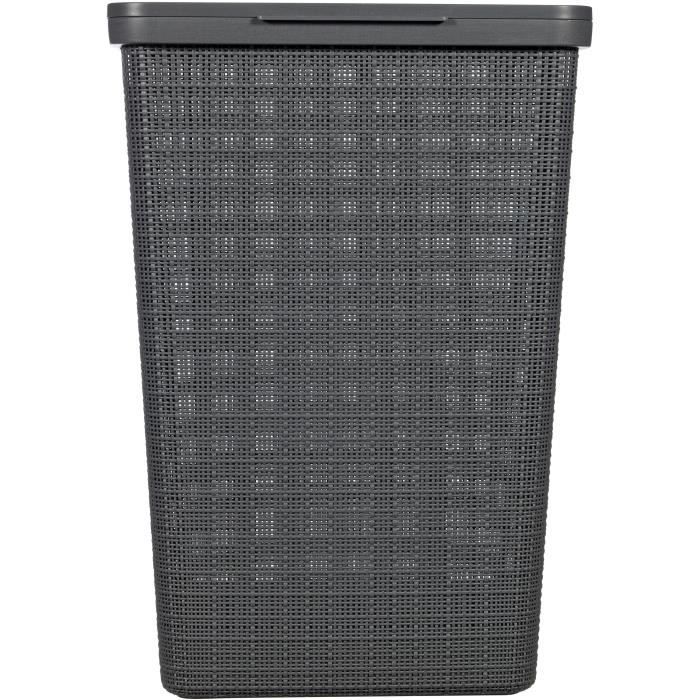 Coffre a Linge - CURVER - Jute 58L - 70% Plastique Recyclé - 34x43x60 cm - Contemporain