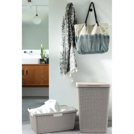 Coffre a Linge - 58 L - Beige & Jute - Curver