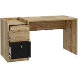 Bureau droit  COXIM - Chene / Noir - 139,6 x 74 x 59,8 cm