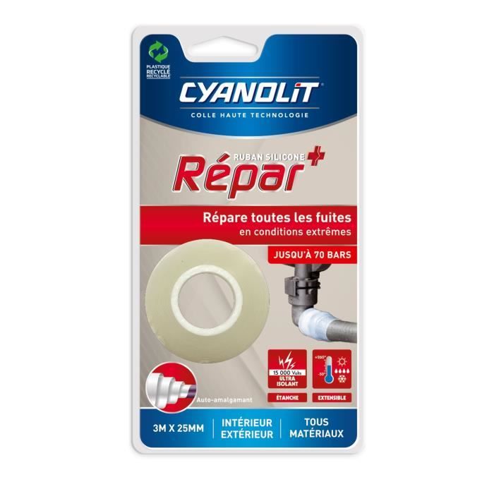 Ruban adhésif - CYANOLIT - Ruban silicone - Auto-fusionnant - Étanche - Résistant aux températures extremes