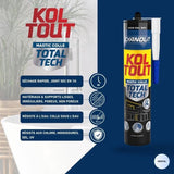 Colle de fixation et d'étanchéité - CYANOLIT - Total tech - Noir - Cartouche 290 ml - Polyvalente - Haute résistance et flexible