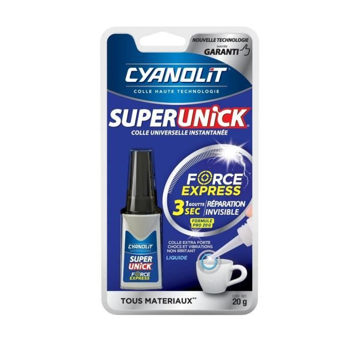 Colle réparatrice - CYANOLIT - Super unick instant pro - 20 g - Haute résistance - Fixation rapide