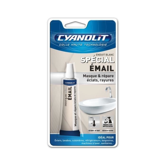 Enduit spécial email - CYANOLIT - 15 ml - Réparation et finition de surfaces émaillées