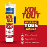 Colle de fixation et d'étanchéité - CYANOLIT - Cristal - Cartouche 290 ml - Transparent - Polyvalente, résistante et flexible