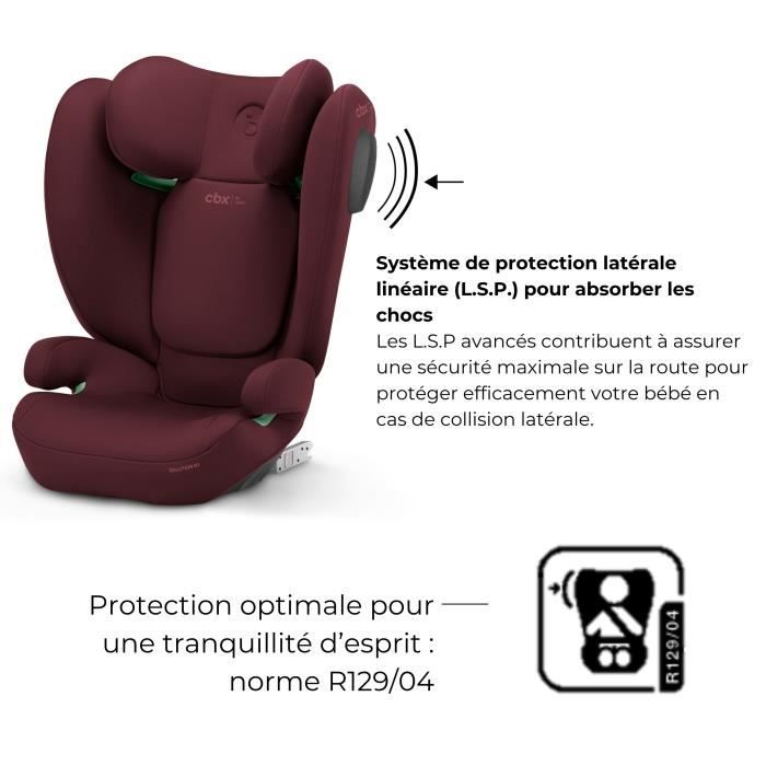 Siege auto Cbx by Cybex Solution B3 i-Fix 3 a 12 ans - 15 a 50 kg - 100 a 150 cm - Rouge