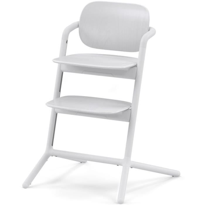 CYBEX - Chaise haute évolutive - Pack 3 en 1 -  LEMO 2 - Blanc - Réglable en hauteur et en profondeur - Set bébé inclus