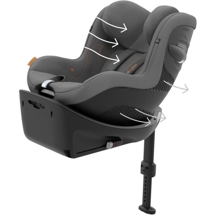 Siege auto Sirona G Cybex Gold - 61 a 105 cm - naissance jusqu'a 19 kg - 3 mois a 4 ans - Lava Grey