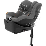 Siege auto Sirona G Cybex Gold - 61 a 105 cm - naissance jusqu'a 19 kg - 3 mois a 4 ans - Lava Grey