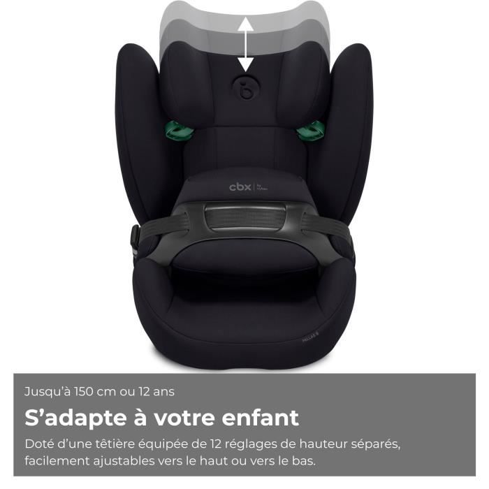 Siege auto Pallas B i-size Cbx by Cybex - 76 a 150 cm - 9 a 50 kg - 15 mois a 12 ans - Pure black