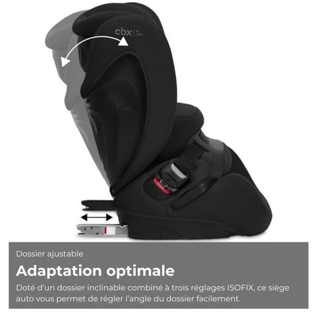 Siege auto Pallas B i-size Cbx by Cybex - 76 a 150 cm - 9 a 50 kg - 15 mois a 12 ans - Pure black
