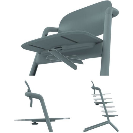 CYBEX - Chaise haute évolutive - Pack 3 en 1 -  LEMO 2 - Bleu - Réglable en hauteur et en profondeur - Set bébé inclus