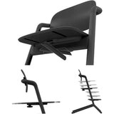 CYBEX - Chaise haute évolutive - Pack 3 en 1 -  LEMO 2 - Noir - Réglable en hauteur et en profondeur - Set bébé inclus
