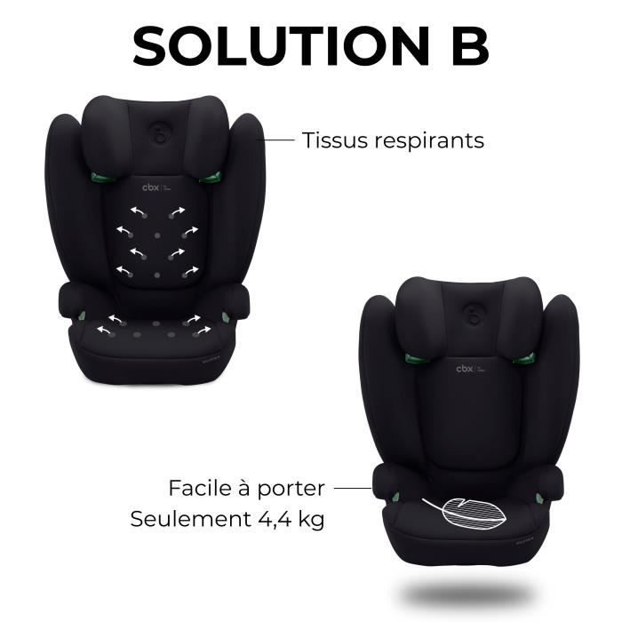 Siege auto Cbx by Cybex Solution B i-Fix 3 a 12 ans - 15 a 50 kg - 100 a 150 cm - Black
