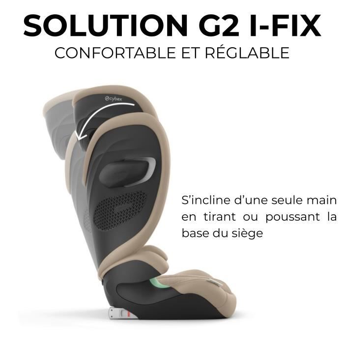 Siege auto Cybex Gold Solution G2 I-FIX 3 a 12 ans - 15 a 50 kg - 100 a 150 cm PLUS Stone Grey | mid grey