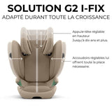 Siege auto Cybex Gold Solution G2 I-FIX 3 a 12 ans - 15 a 50 kg - 100 a 150 cm PLUS Stormy Blue | light blue