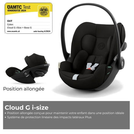 CYBEX Poussette trio EOS PLUS + Cloud G : poussette convertible + siege auto naissance allongeable+nacelle transformable en assise