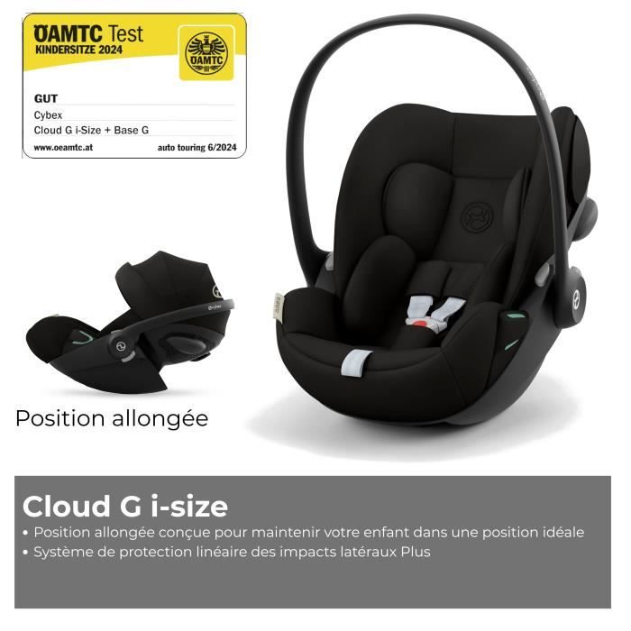 CYBEX Poussette trio EOS PLUS + Cloud G : poussette convertible + siege auto naissance allongeable+nacelle transformable en assise
