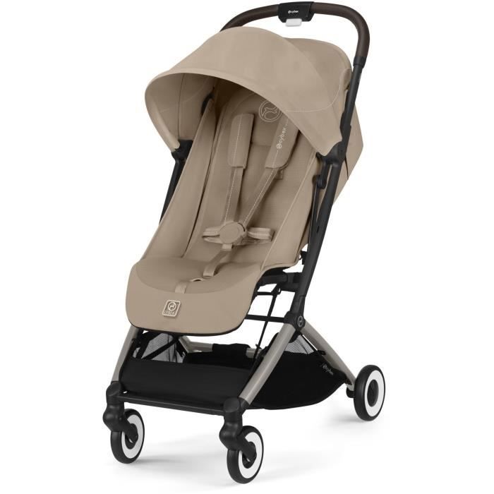 CYBEX - Poussette ultra compacte et confortable - ORFEO - 4 roues - Almond Beige