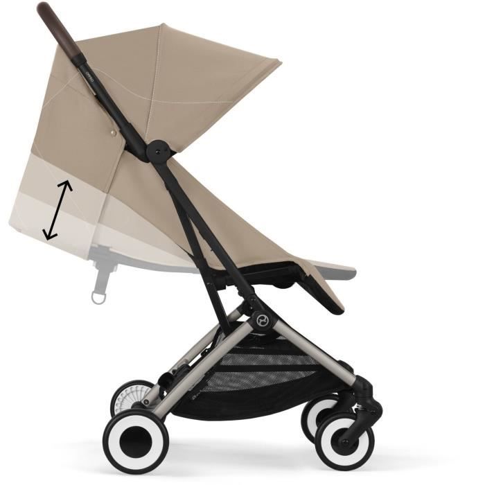 CYBEX - Poussette ultra compacte et confortable - ORFEO - 4 roues - Almond Beige