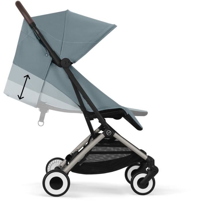 CYBEX - Poussette ultra compacte et confortable - ORFEO - 4 roues - Stormy Blue