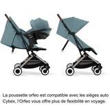 CYBEX - Poussette ultra compacte et confortable - ORFEO - 4 roues - Stormy Blue