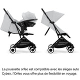 CYBEX - Poussette ultra compacte et confortable - ORFEO - 4 roues - Fog Grey