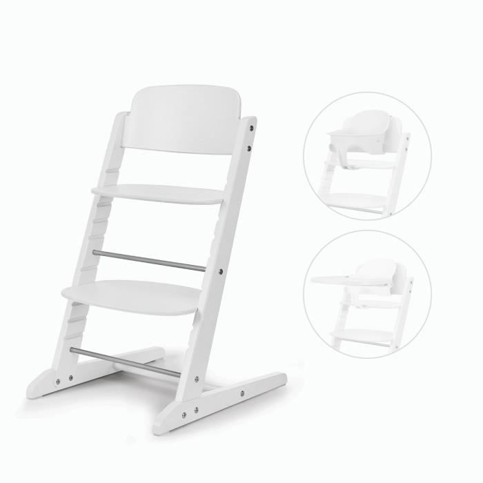 Chaise haute évolutive - CYBEX - IRIS 3-en-1 - Bois - Baby set & plateau inclus - All White