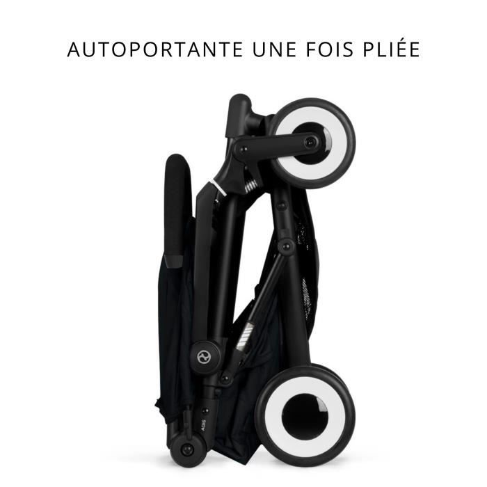 Poussette canne ultra-compacte Agis CYBEX - 5 a 22 kg (6 mois - 4 ans) - poussette légere 6,3 kg - compatible avion - Magic Black