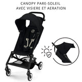 Poussette canne ultra-compacte Agis CYBEX - 5 a 22 kg (6 mois - 4 ans) - poussette légere 6,3 kg - compatible avion - Magic Black