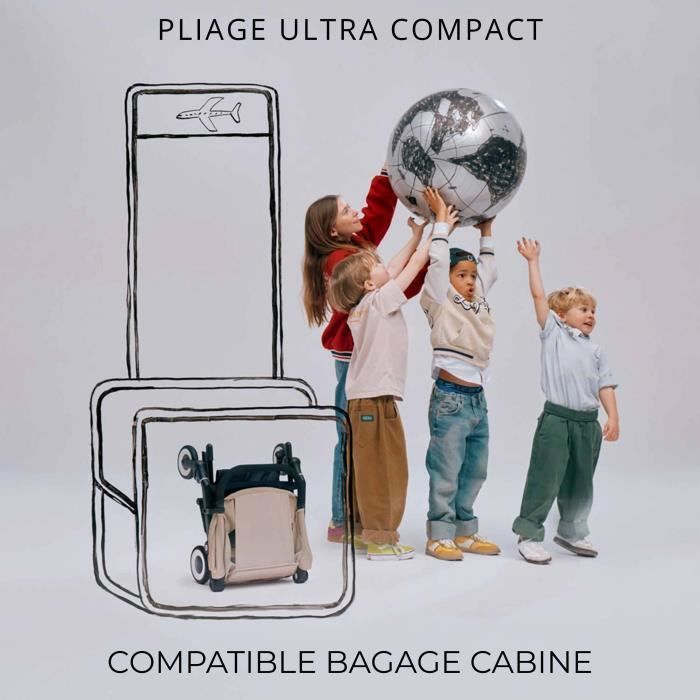 Poussette canne ultra-compacte Agis CYBEX - 5 a 22 kg (6 mois - 4 ans) - poussette légere 6,3 kg - compatible avion - Magic Black