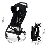 Poussette canne ultra-compacte Agis CYBEX - 5 a 22 kg (6 mois - 4 ans) - poussette légere 6,3 kg - compatible avion - Magic Black