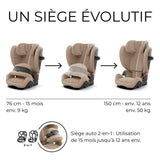Siege auto Pallas G i-size Cybex Gold 76 a 150 cm - 9 a 50 kg - 15 mois a 12 ans - Almond beige (Plus)