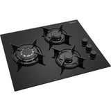 Plaque de cuisson a gaz - DAEWOO - 3 foyers - 60 cm - BH6GKR21BNL - Noir