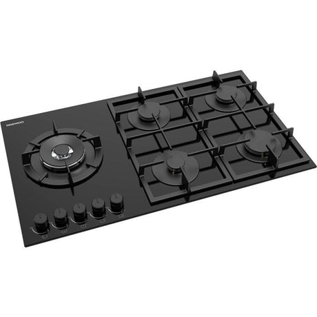 Plaque de cuisson a gaz - DAEWOO - 5 foyers - 90 cm - BH9GKF51BNH - Noir