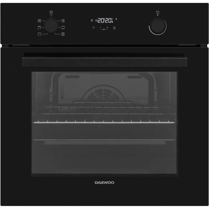 Four encastrable - Pyrolyse - Chaleur tournante - DAEWOO - BO6PR27GBNL - Noir - Porte froide - 59,5 x 57,5 x 59,5 cm