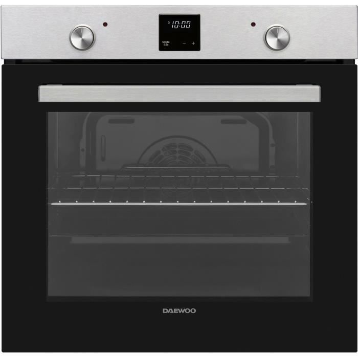 Four encastrable - Pyrolyse - Chaleur pulsée - DAEWOO - BO7PR28MINM - Inox - Porte froide - 59,5 x 57,5 x 59,5 cm