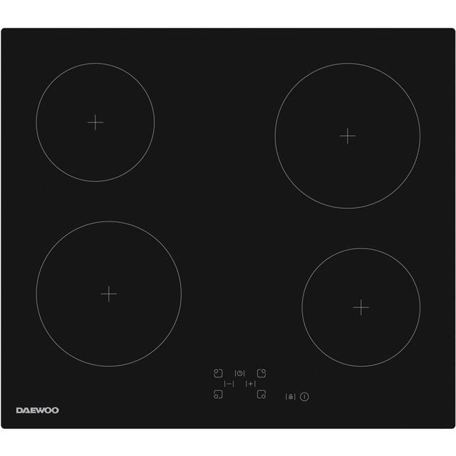 Plaque de cuisson vitrocéramique - DAEWOO - 4 foyers - 60 cm - BH6VTF27BNM - Noir