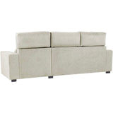 Canapé d'angle convertible réversible - 3 places - DANY - Tissu Sable - Coffre - 262 x 149 x 100 cm - CONFORTEAM