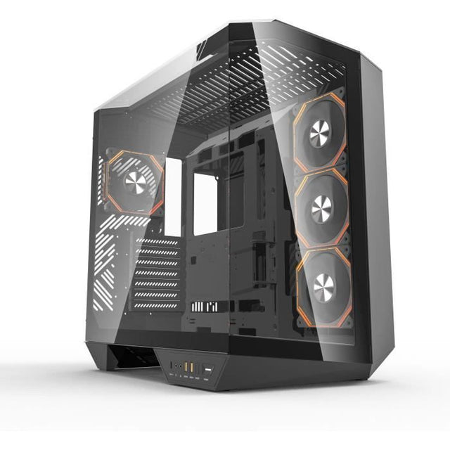 Boitier sans alimentation - DARKFLASH DY470 - Cube - Format ATX - Noir