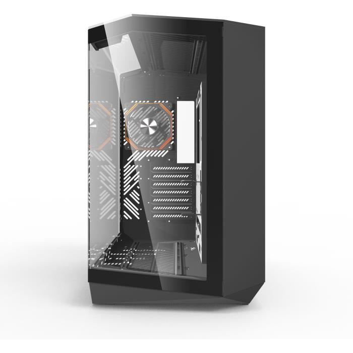 Boitier sans alimentation - DARKFLASH DY470 - Cube - Format ATX - Noir