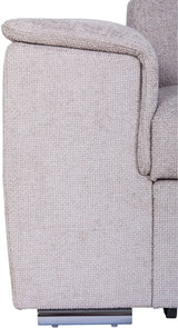 Canapé d'angle convertible réversible - 5 places - DAYTONA - Tissu Beige - Coffre - 260 x 216 x 94 cm