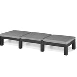 Bain de soleil - Allibert by KETER – DAYTONA – en résine imitation rotin tressé – coussin – dossier réglable - gris graphite